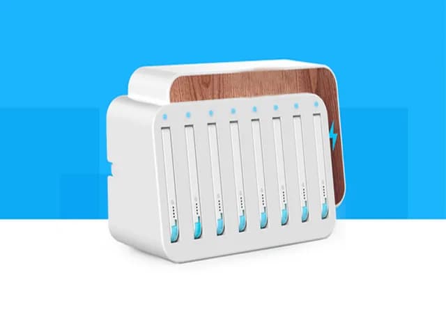 Charging dock — Six-slot charging dock for handheld devices
