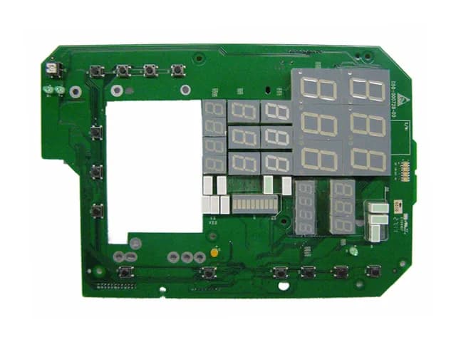 Display panel board — Control panel with 7-segment displays and membrane keys