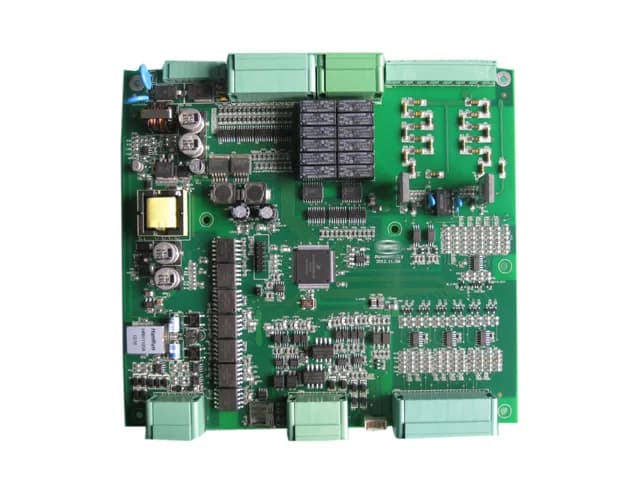 Industrial mainboard, black heatsinks — Mainboard with black anodized heatsinks and serial ports