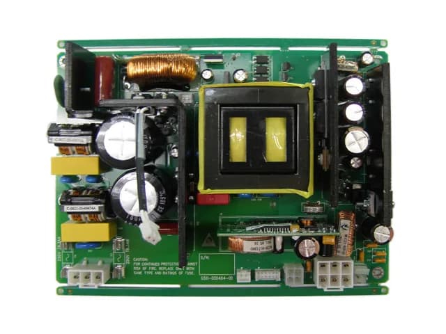 Power board with magnetics — Switch-mode power board with transformer and inductor bank